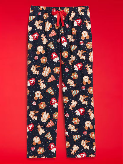 Disney Mid-Rise Printed Flannel Pajama Pants for Women